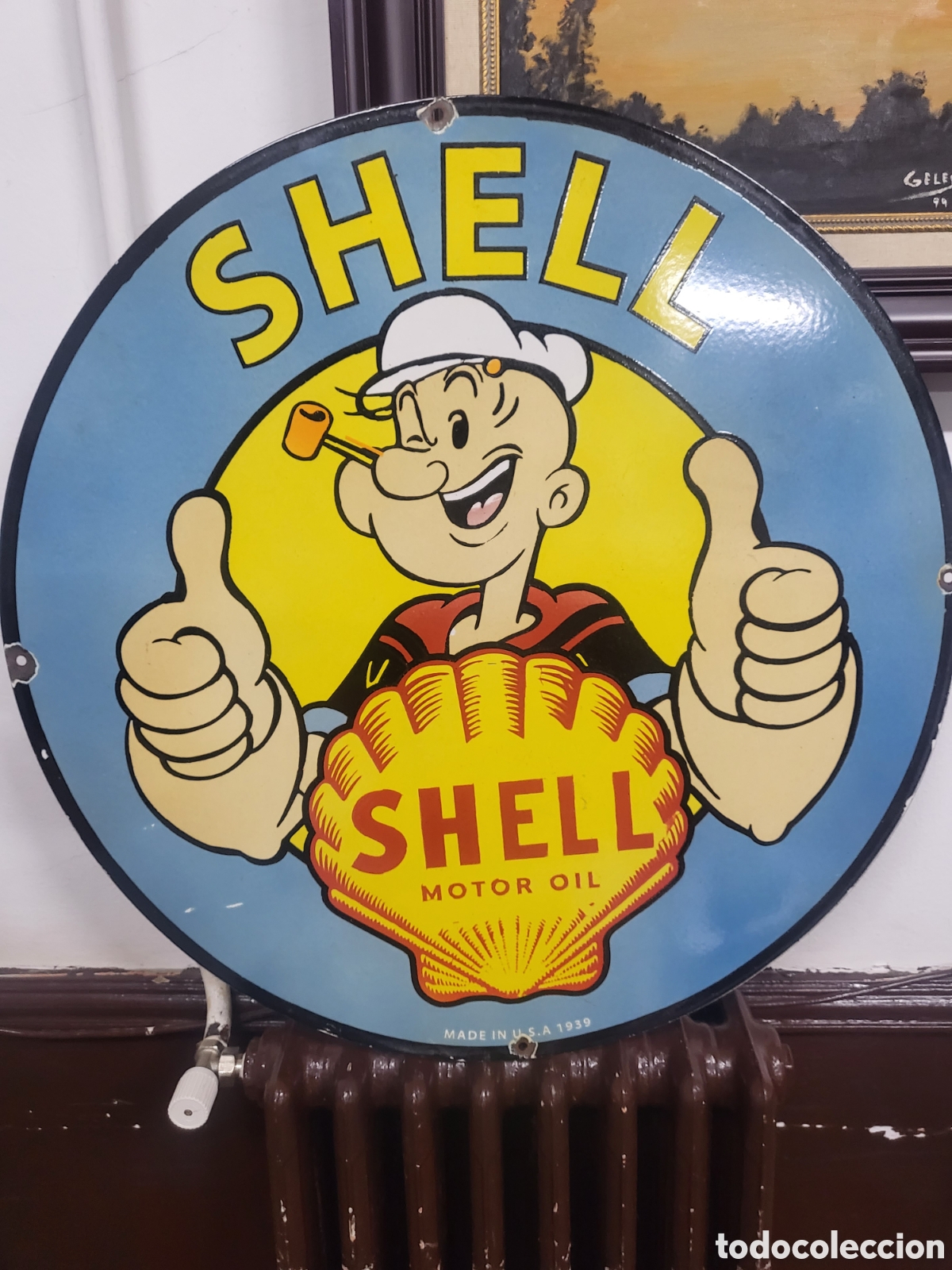 Carteles: Antigua chapa esmalte SHELL - Foto 5