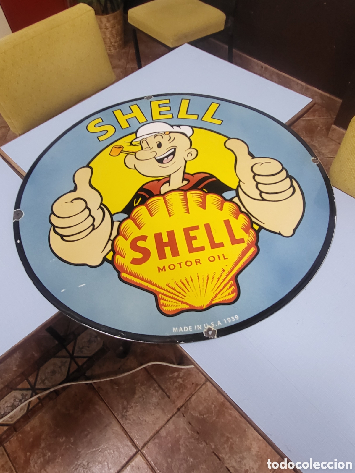 Carteles: Antigua chapa esmalte SHELL - Foto 15