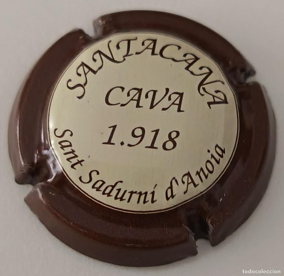 Carteles: Chapa o placa de cava. Cava Santacana. Cava 1918. Sant Sadurni D'Anoia.