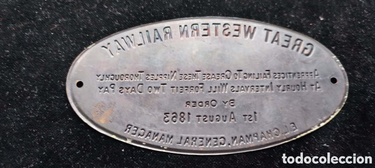 Carteles: Placa de metal de Great Western Railway - Foto 2