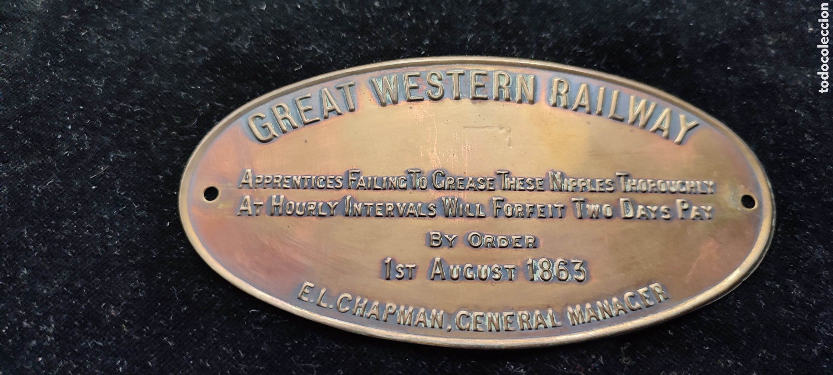 Carteles: Placa de metal de Great Western Railway - Foto 1
