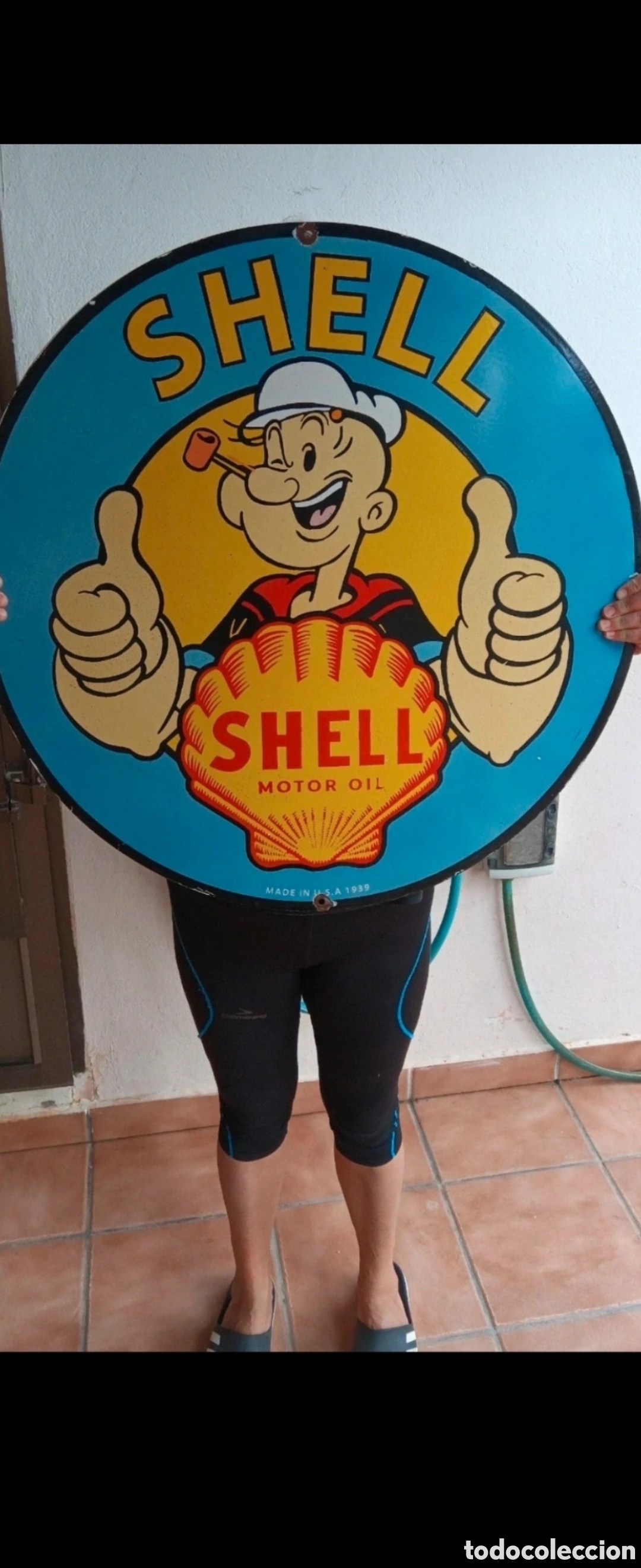Carteles: Antigua chapa esmalte SHELL - Foto 1