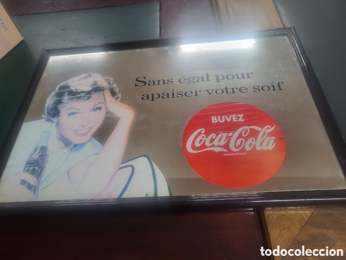 Carteles: Antiguo cuadro espejo CocaCola