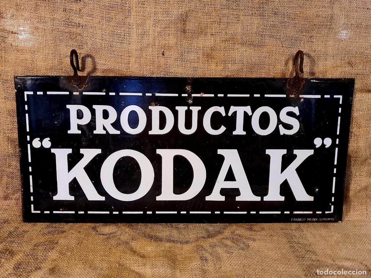 Carteles: Chapa esmaltada de Kodak, doble cara. 1920. - Foto 1