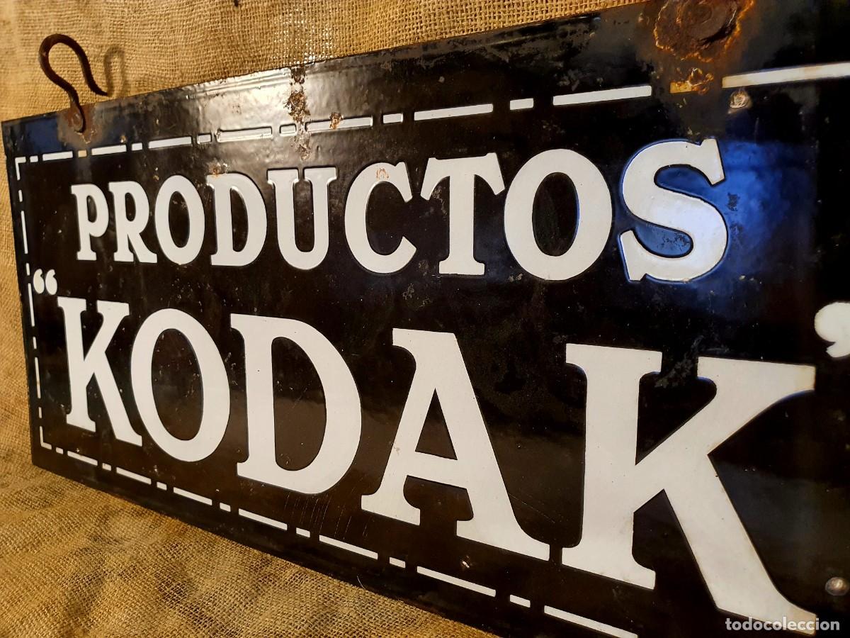 Carteles: Chapa esmaltada de Kodak, doble cara. 1920. - Foto 4