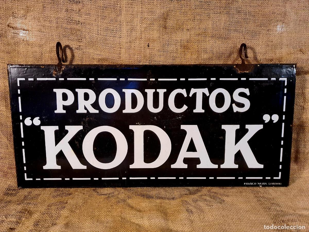 Carteles: Chapa esmaltada de Kodak, doble cara. 1920. - Foto 5