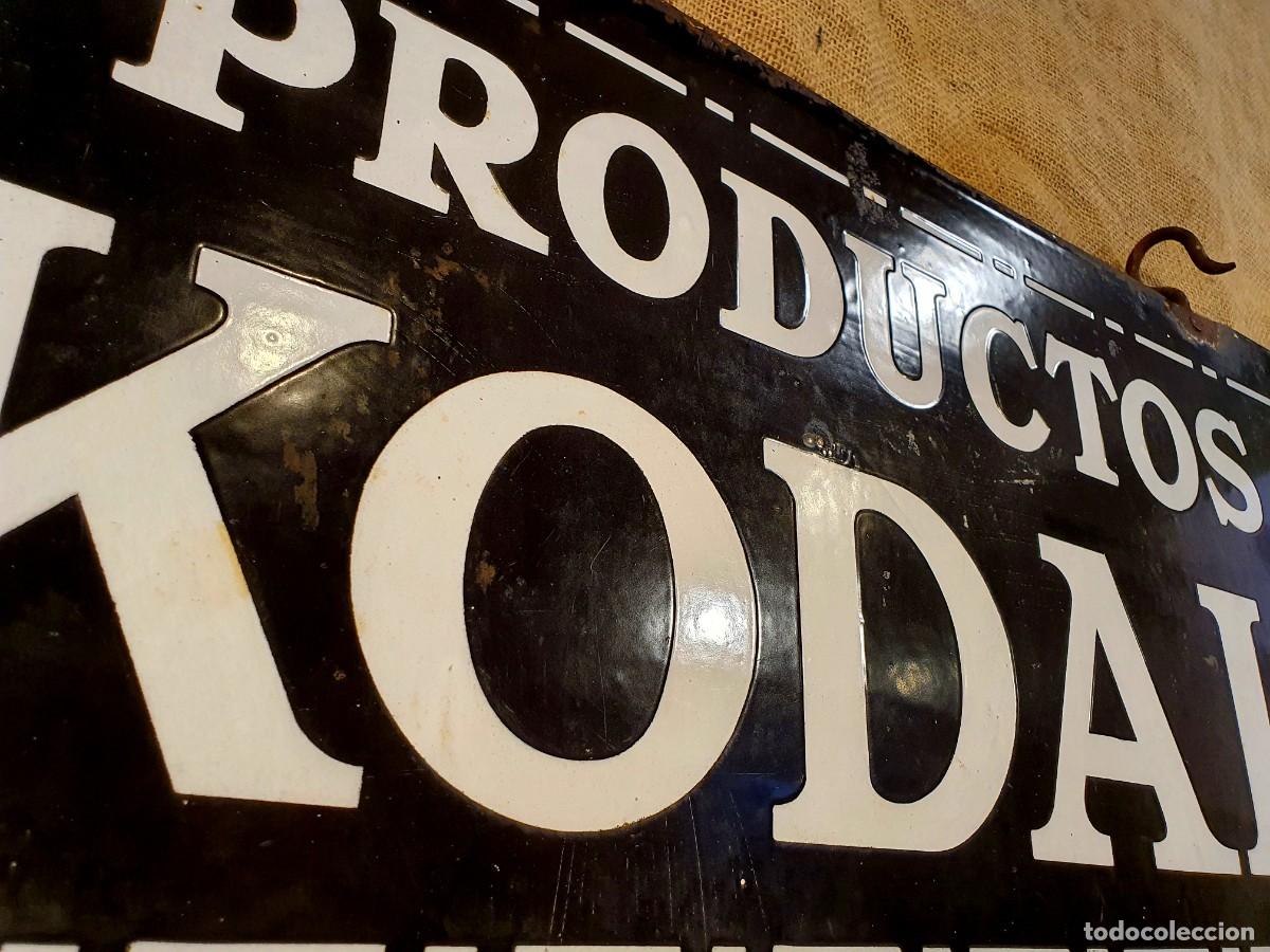 Carteles: Chapa esmaltada de Kodak, doble cara. 1920. - Foto 8