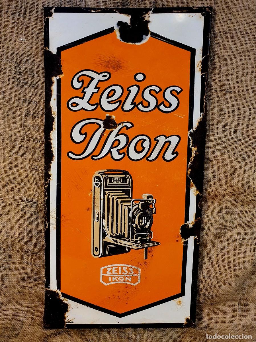 Carteles: Chapa esmaltada de Zeiss Ikon, 1930.