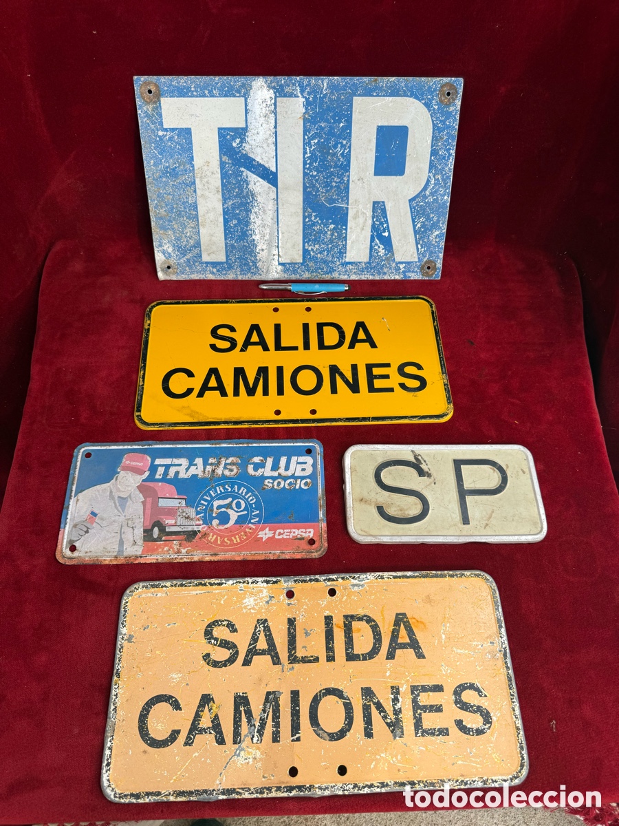 Carteles: Gran lote carteles antiguos,placas Camiones!
