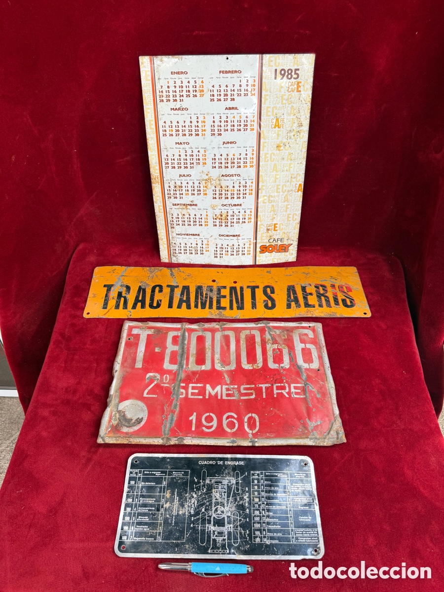 Carteles: Lote de antiguos carteles,placas de chapa!