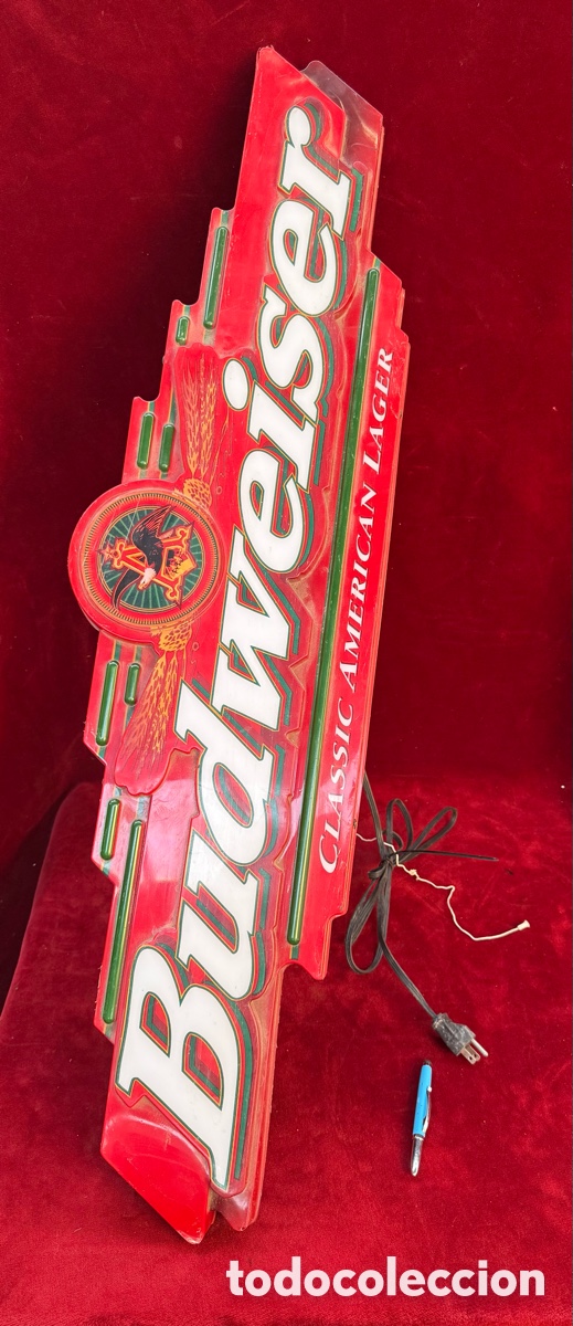 Carteles: Bonito y gran cartel luminoso de cerveza Budweiser!