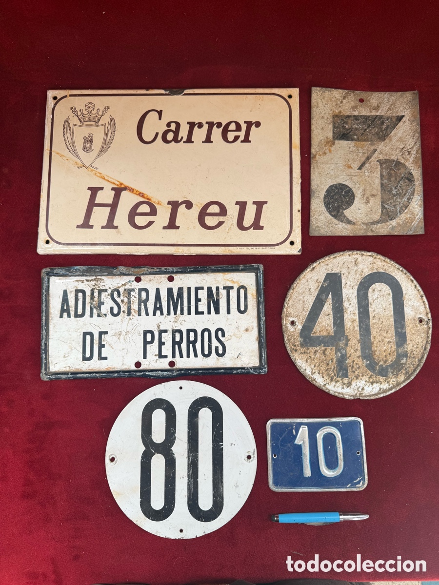 Carteles: Gran lote de carteles-placas de chapa!