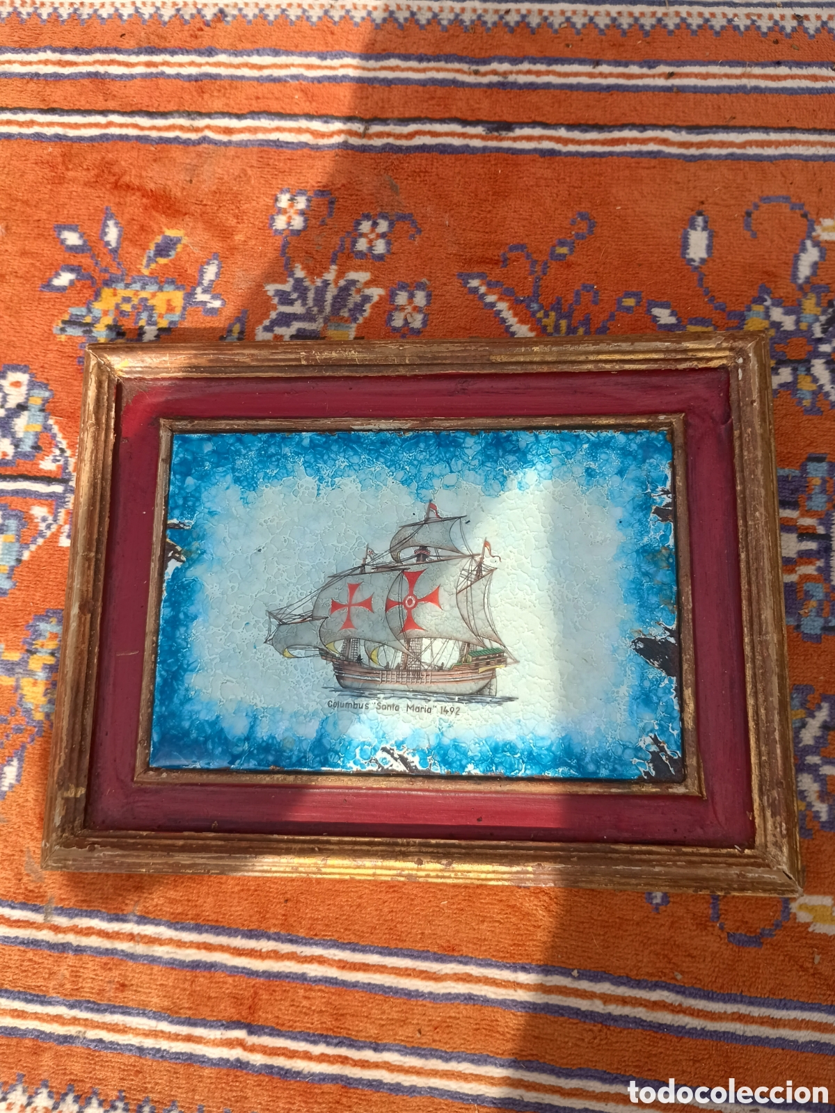 Carteles: Cuadro barco chapa esmaltado