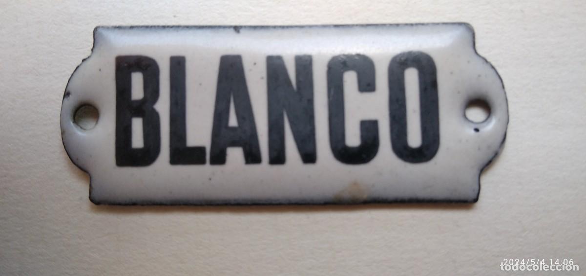 Carteles: ANTIGUA PLAQUITA METALICA ESMALTADA,TEXTO BLANCO