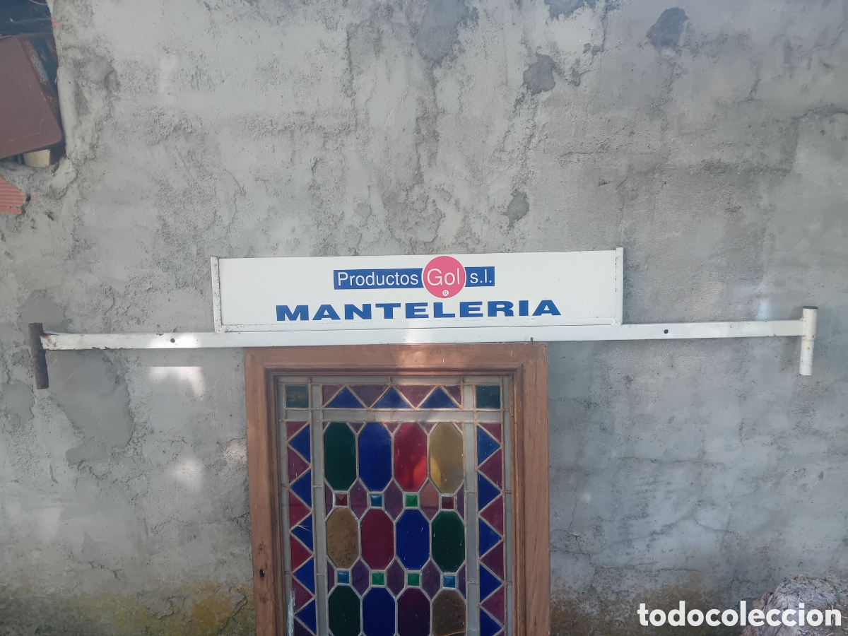 Carteles: Antigua parte superior expositor Productos Gol s.l. MANTELERIA