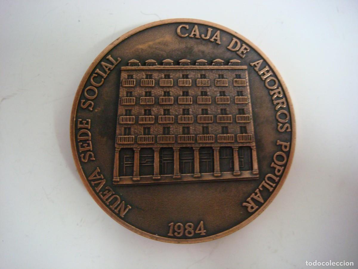 Carteles: PLACA EN BRONCE DE NUEVA SEDE SOCIAL CAJA DE AHORROS POPULAR 1984-CAJ N&ordm;-66