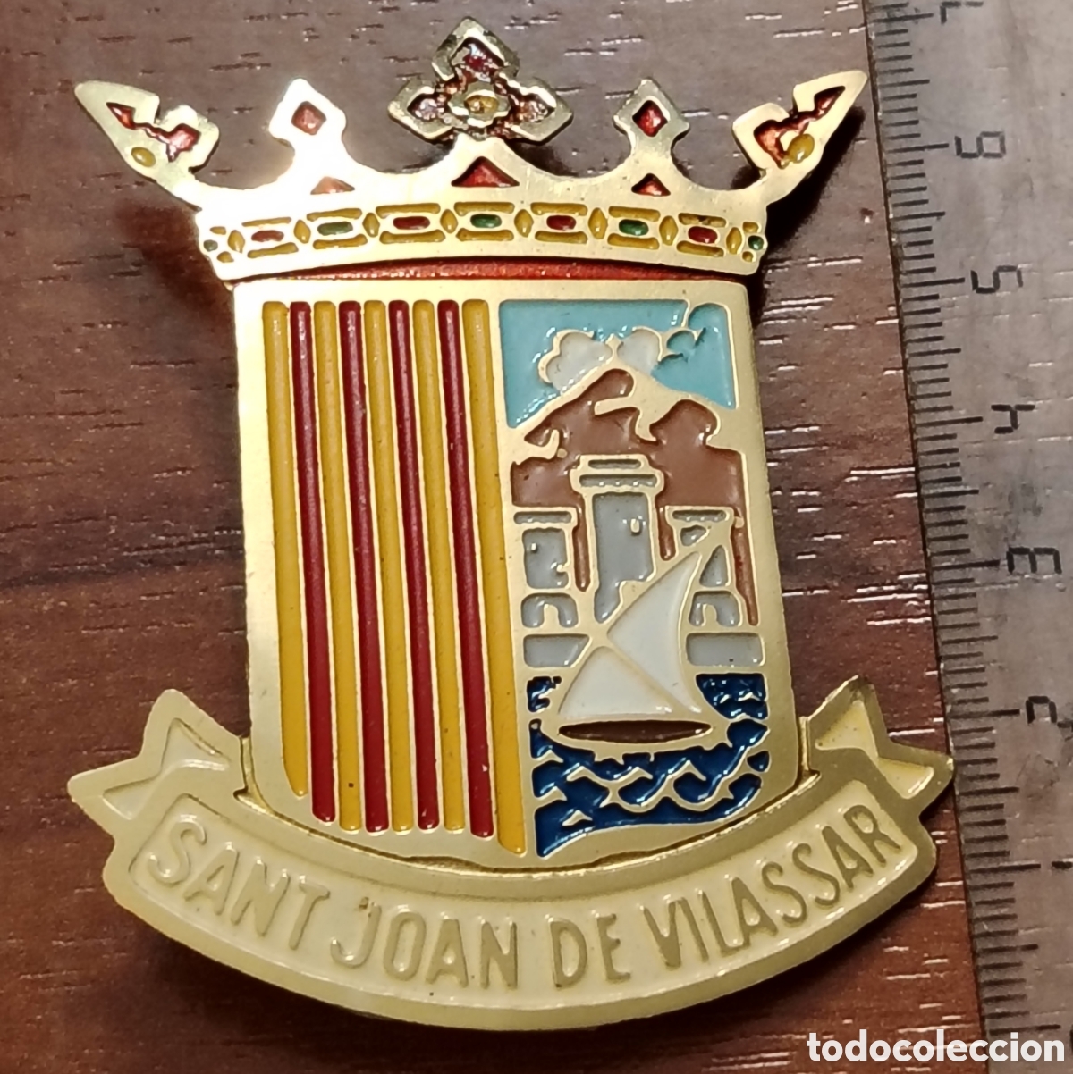 Carteles: Chapa antigua San Joan de Vilassar (Barcelona)
