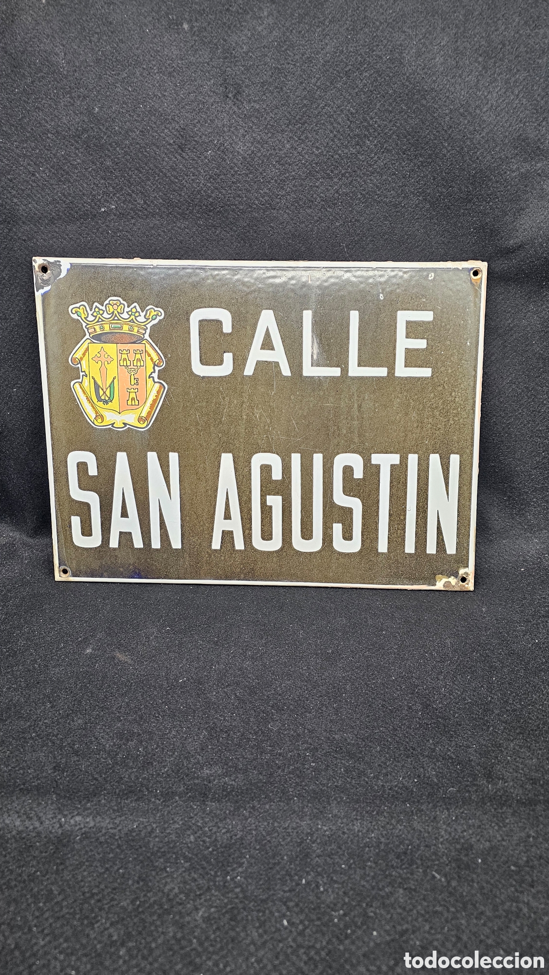 Carteles: Cartel antiguo de hierro esmaltado