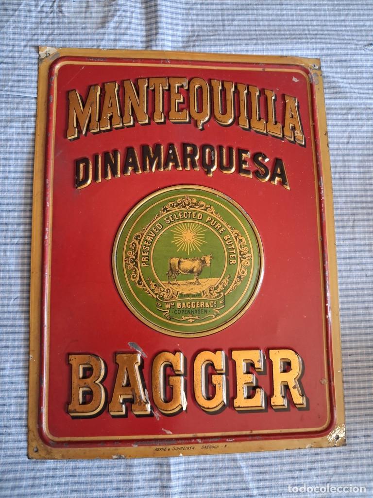 Carteles: Chapa publicitaria Mantequilla Dinamarquesa Bagger.