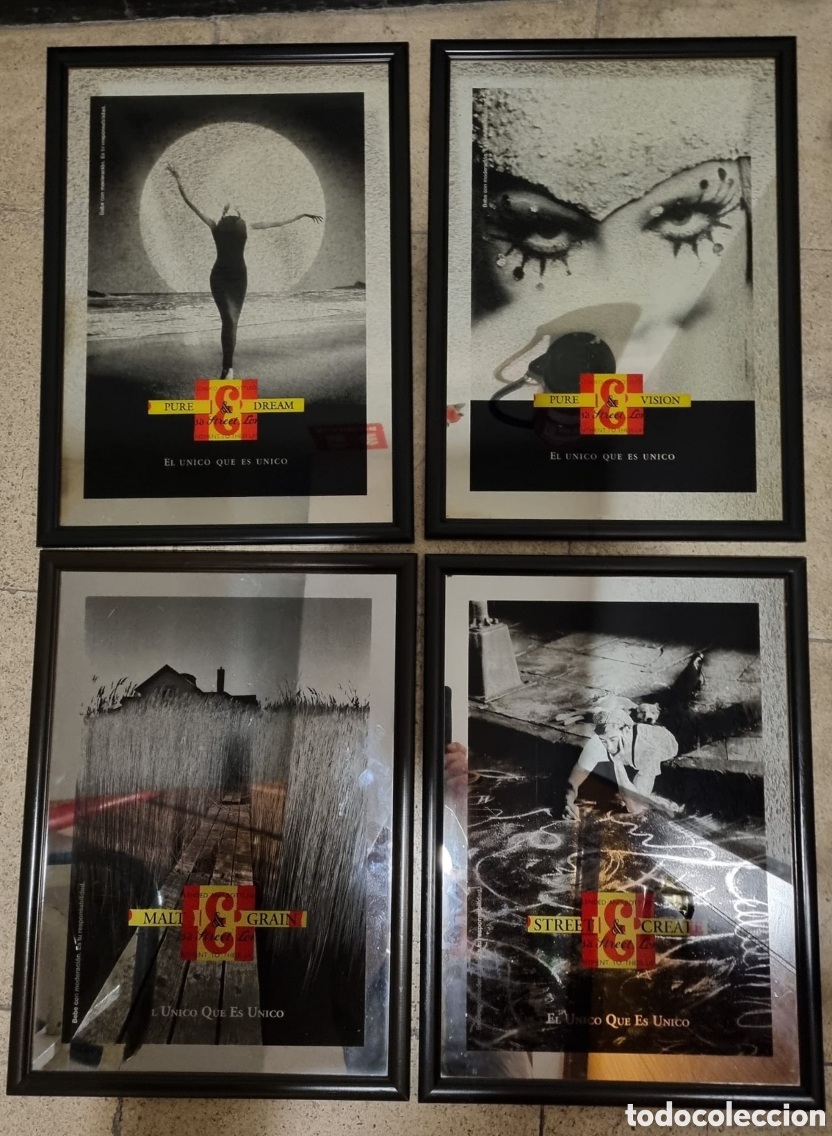 Carteles: J&B,,LOTE DE CUADROS/ESPEJO WHISKY