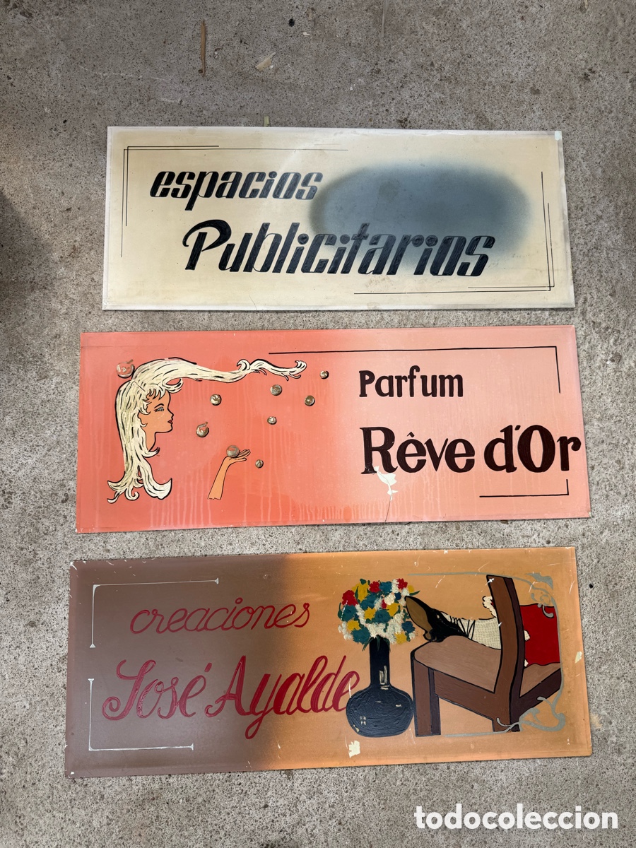 Carteles: Lote de 3 carteles publicitarios de metraquilato!