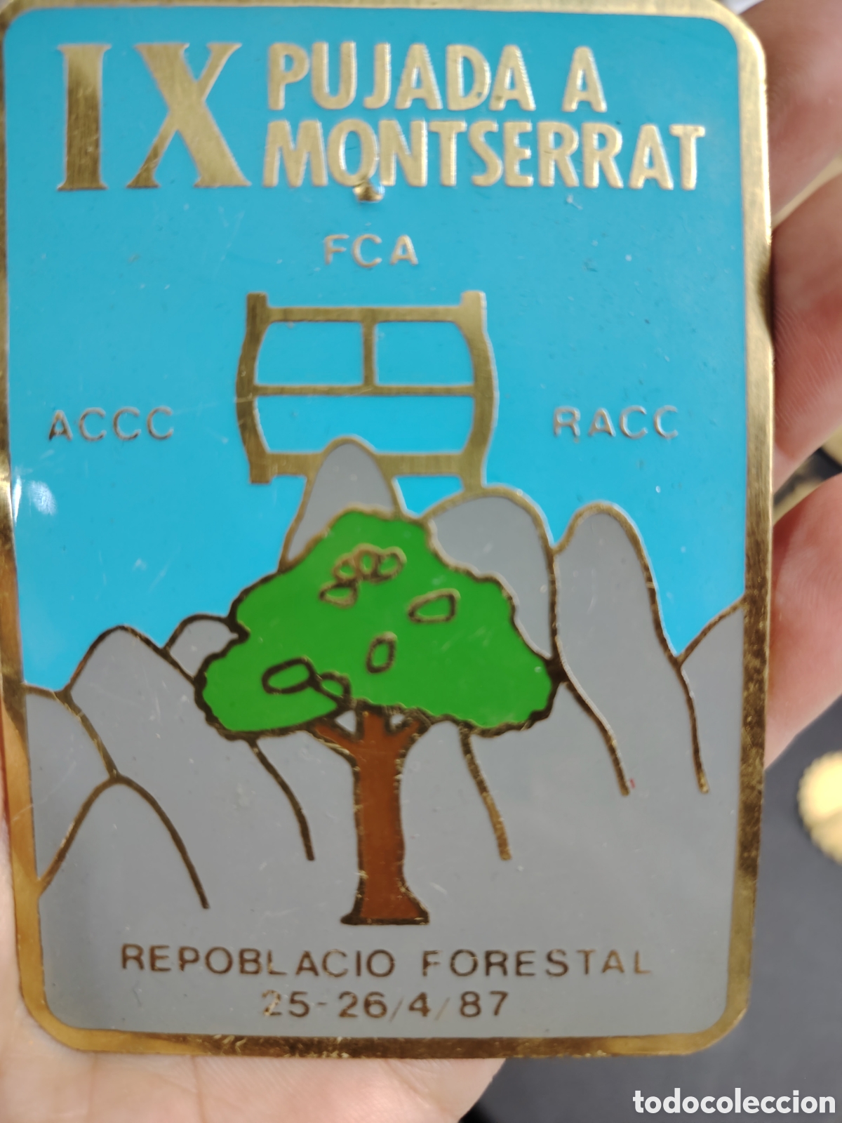 Carteles: Chapa IX Subida a Montserrat Real automobil Club Catalu&ntilde;a a&ntilde;o 1987