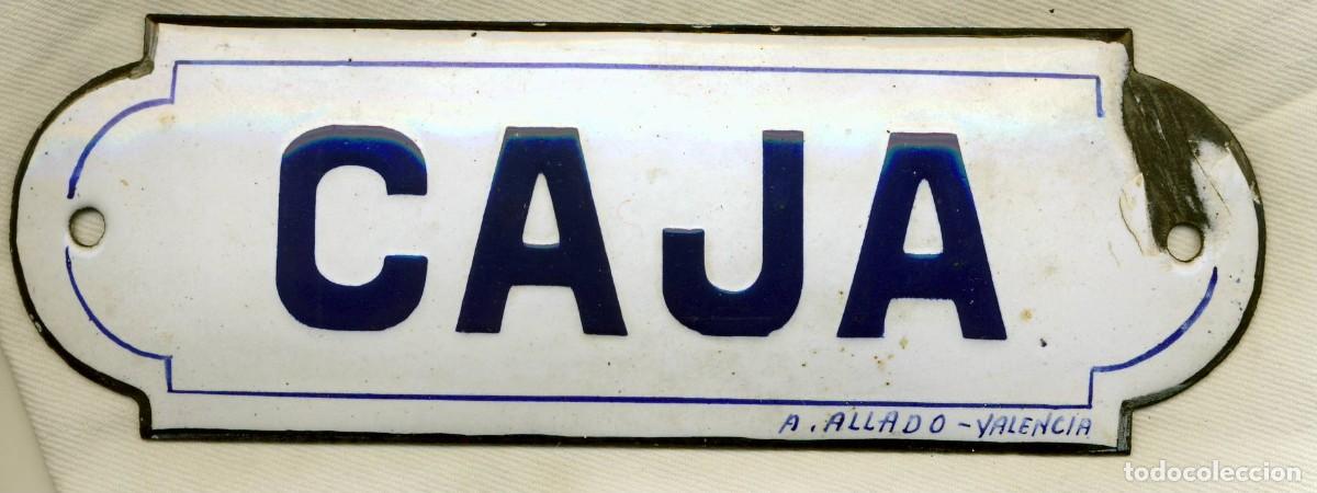 Carteles: CHAPA ESMALTADA PARA OFICINAS O EMPRESAS.- A. ALLADO.- VALENCIA.-(2)