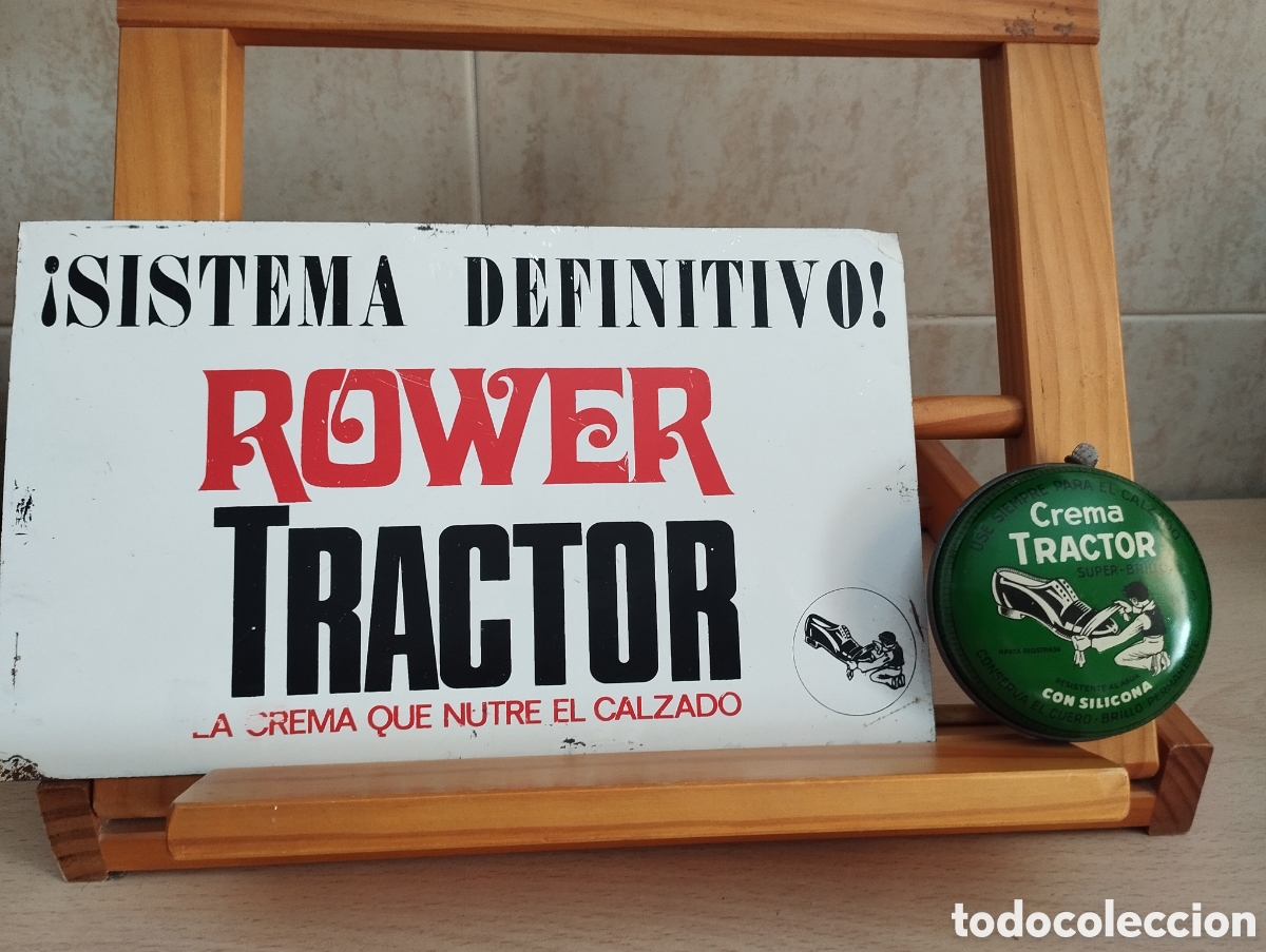 Carteles: CREMA TRACTOR CHAPA PUBLICIDAD Y CAJA CREMA NUEVA