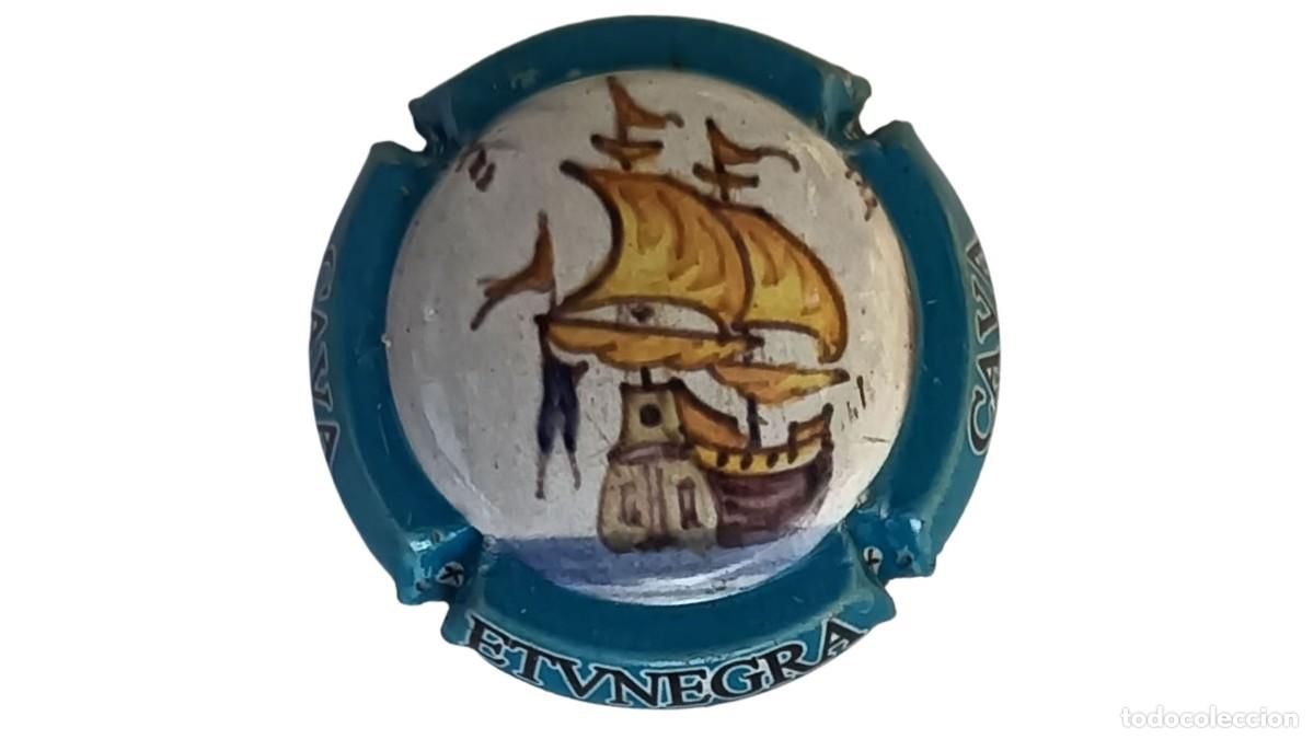 Carteles: PLACA DE CAVA CAVES AVINY&Oacute; - L&Iacute;NEA ETVNEGRA - MOTIVO N&Aacute;UTICO &rdquo;GALERA&rdquo; - 2015