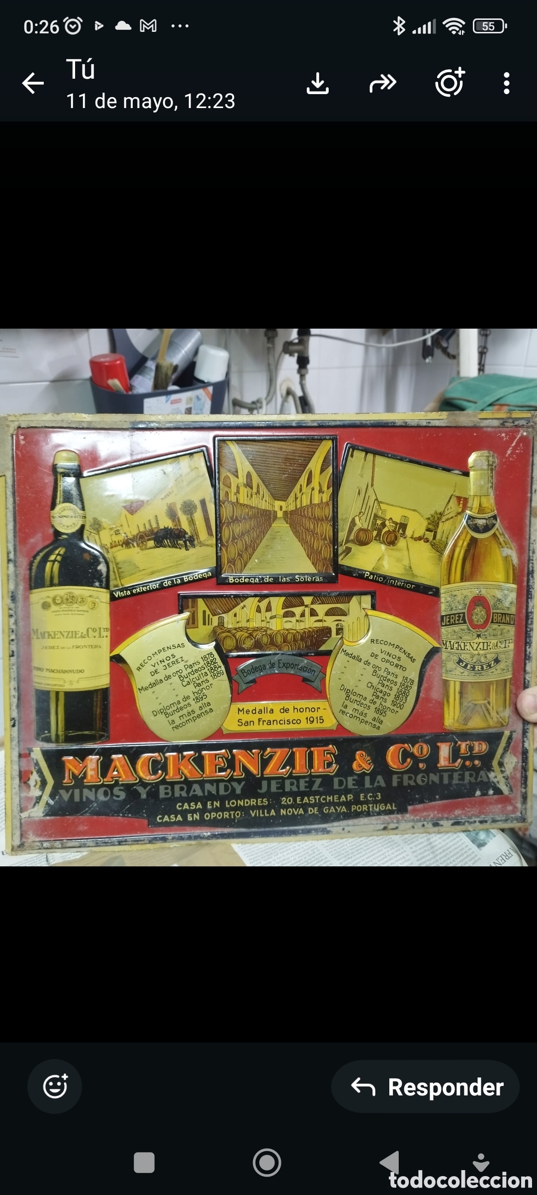 Carteles: Cartel de chapa de bodega mackenzie - Foto 1