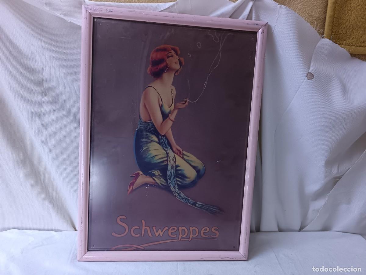 Posters: Cartel de publicidad de refrescos, Schweppes, enmarcado