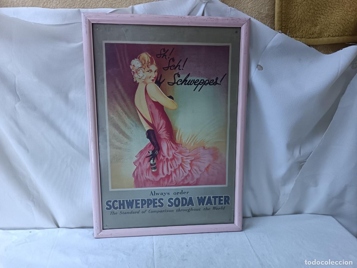 Posters: Cartel de publicidad de refrescos, Schweppes, enmarcado