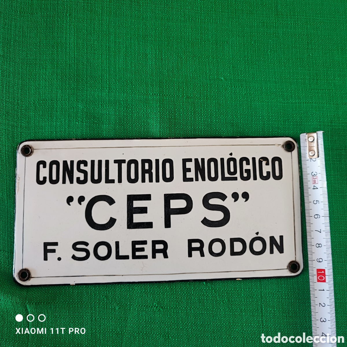 Carteles: Chapa de porcelana abombada, Consultorio Enol&oacute;gico ( CEPS ).