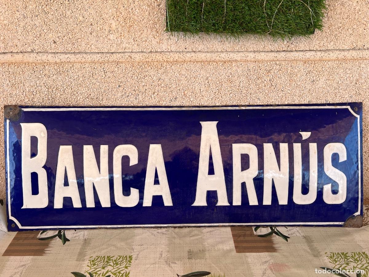 Affiches: BANCA ARNUS PLACA ESMALTADA ORIGINAL EXTRAORDINARIA