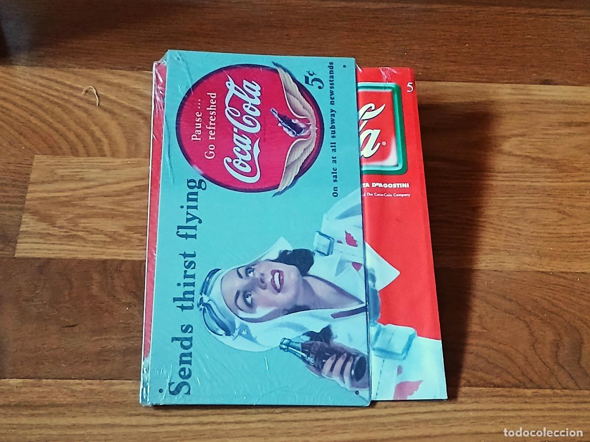 Affiches: Coca Cola. Cartel chapa, Planeta DeAGostini, fasc&iacute;culo 5 Mujer aviadora, nuevo