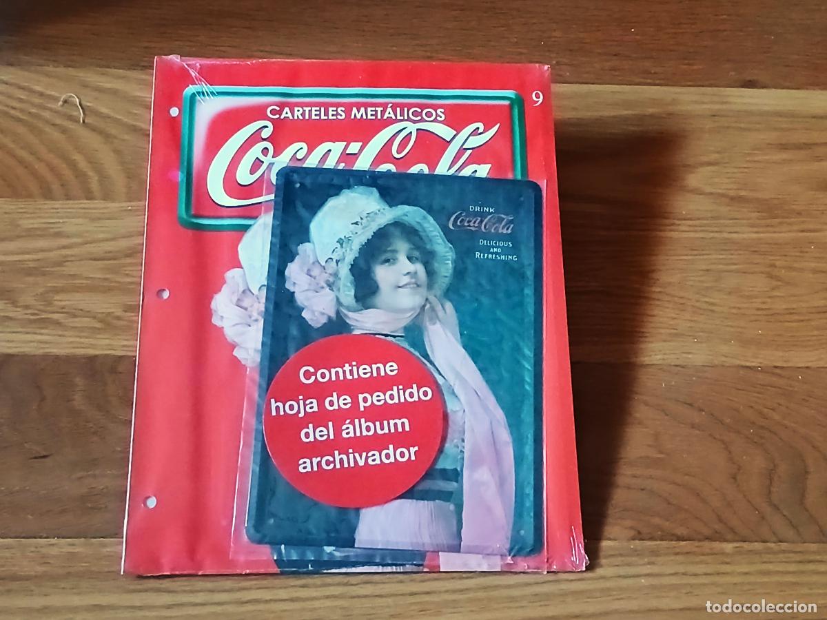 Affiches: Coca Cola. Cartel chapa, Planeta DeAGostini, fasc&iacute;culo 9 Mujer de rosa, nuevo