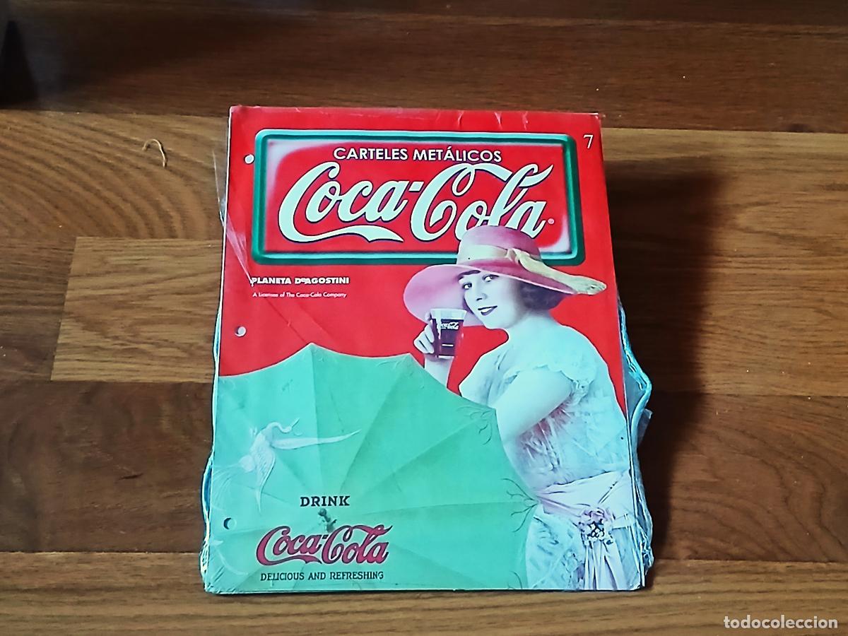 Affiches: Coca Cola. Cartel chapa, Planeta DeAGostini, fasc&iacute;culo 7 Mujer con sombrilla, nuevo