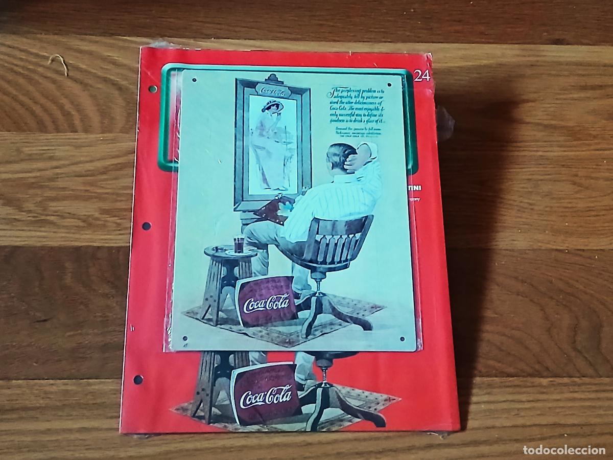 Affiches: Coca Cola. Cartel chapa, Planeta DeAGostini, fasc&iacute;culo 24 Artista del calendario (perplexing), nuevo