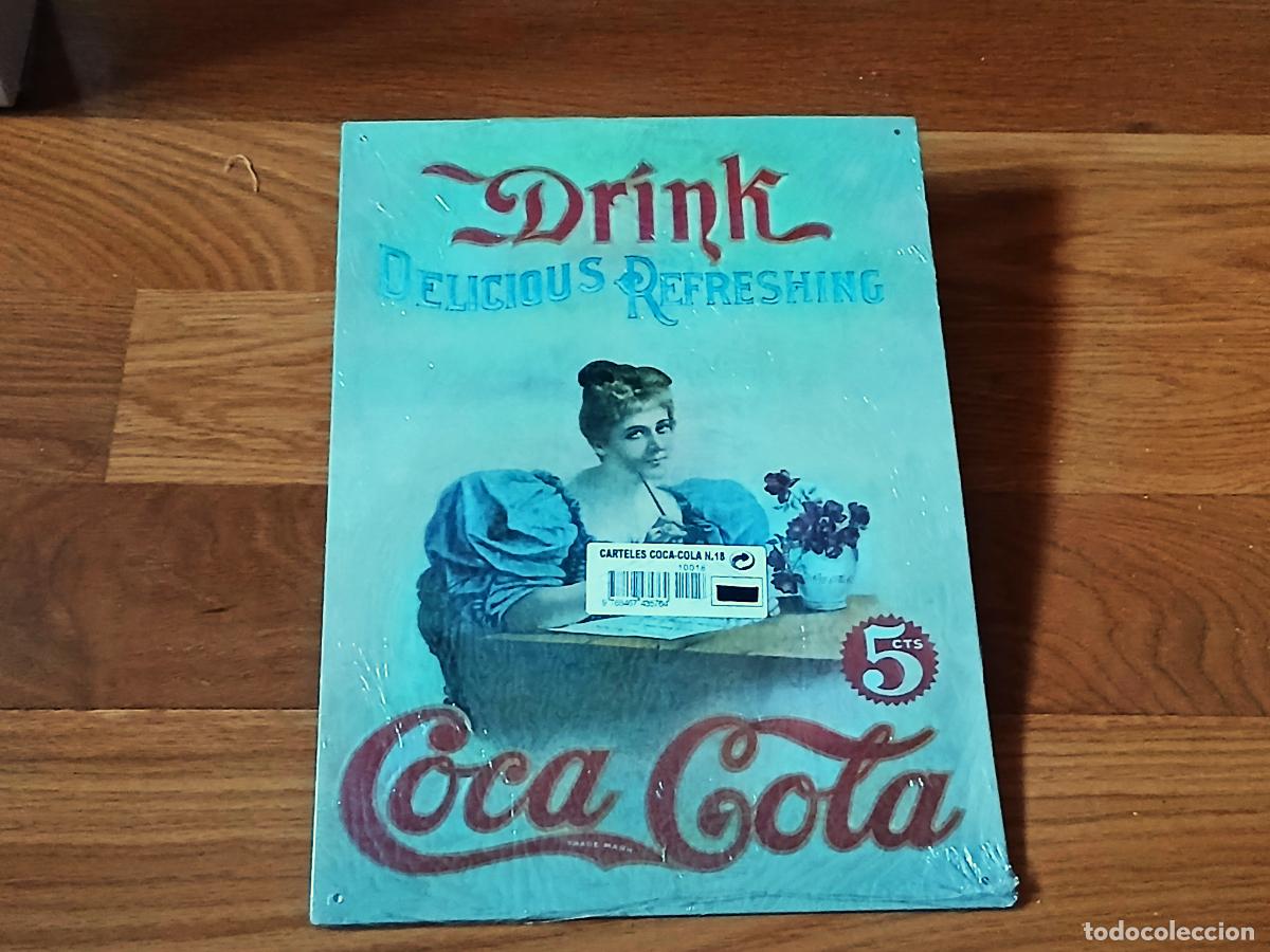 Affiches: Coca Cola. Cartel chapa, Planeta DeAGostini, fasc&iacute;culo 18 Mujer escritora, nuevo