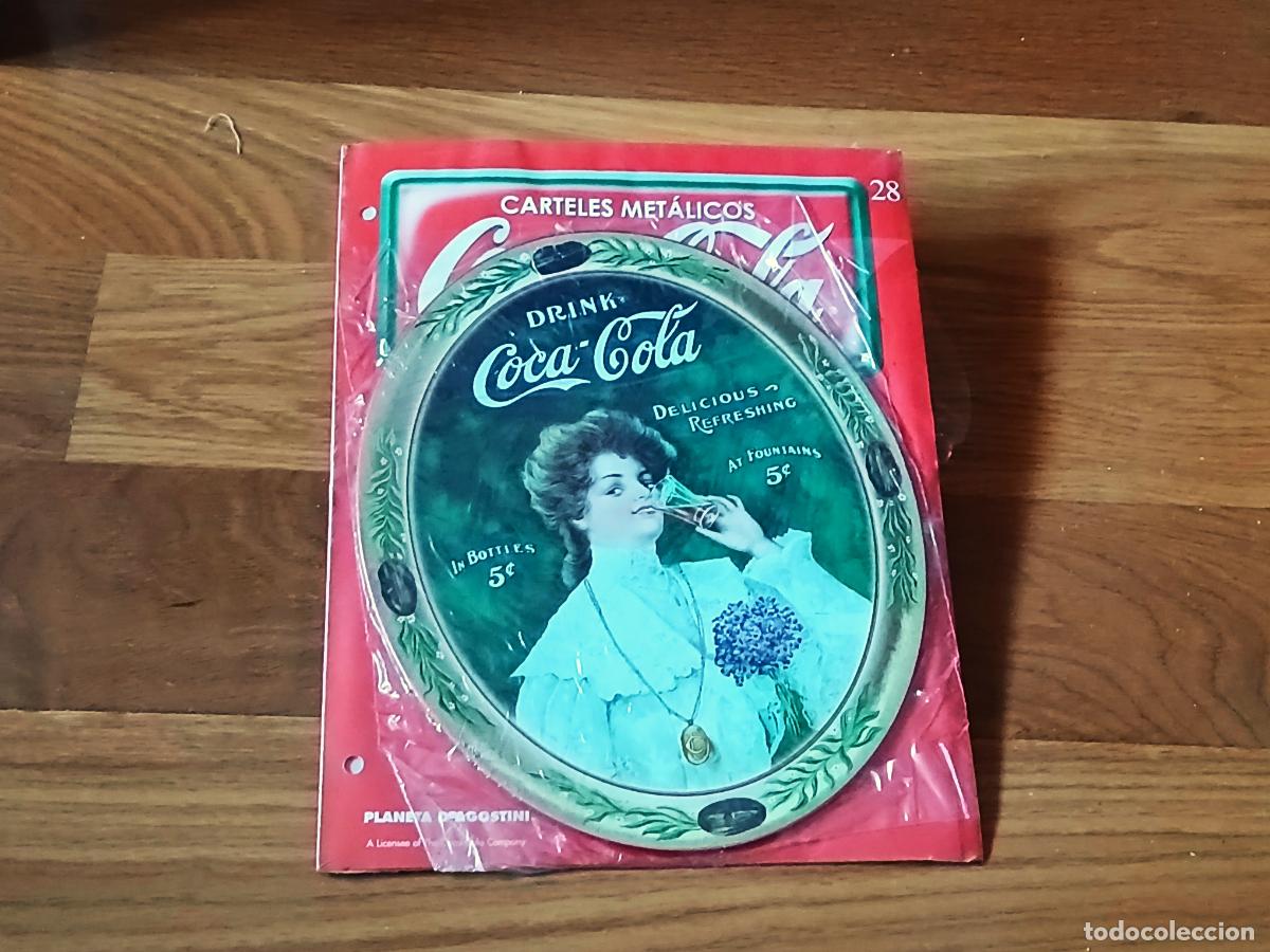 Affiches: Coca Cola. Cartel chapa, Planeta DeAGostini, fasc&iacute;culo 28 Mujer con lavanda, nuevo