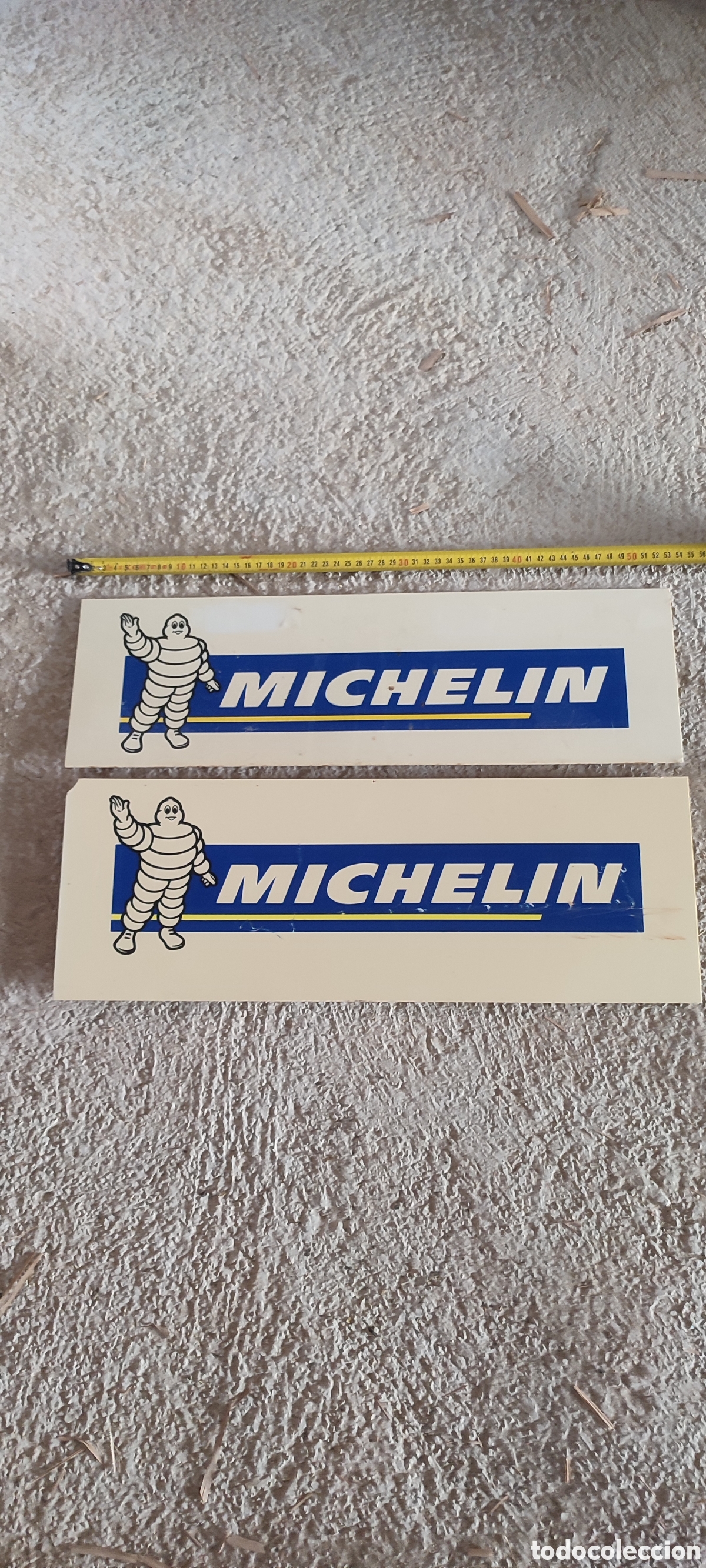 Carteles: Michelin. Dos Carteles vintage de expositor. Pl&aacute;stico