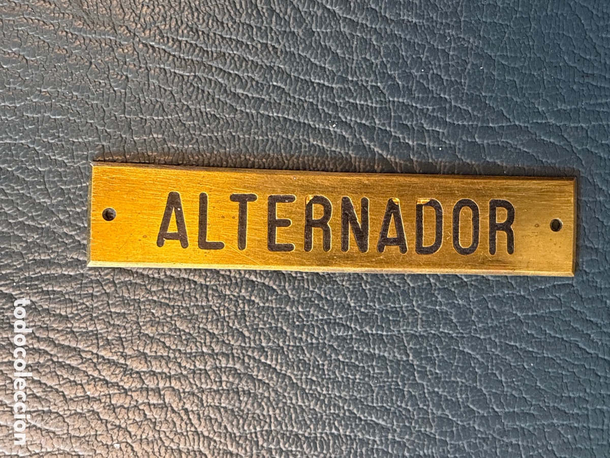 Carteles: PLACA CHAPA ALTERNADOR - Foto 1