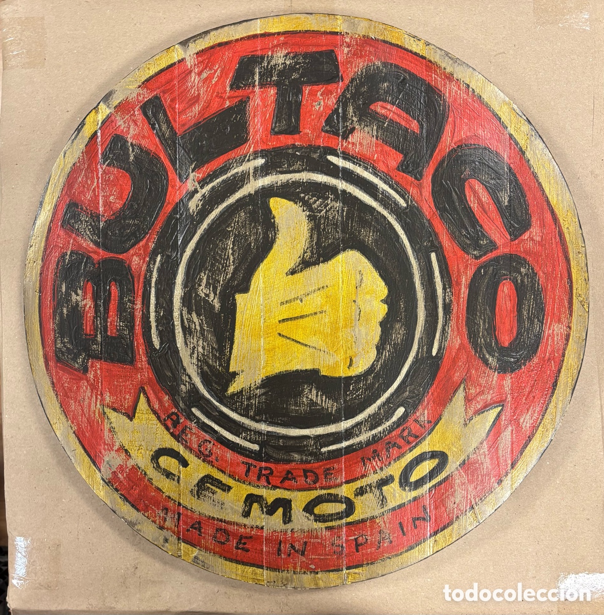 Carteles: BULTACO. BONITO CARTEL PUBLICITARIO HECHO EN MADERA.