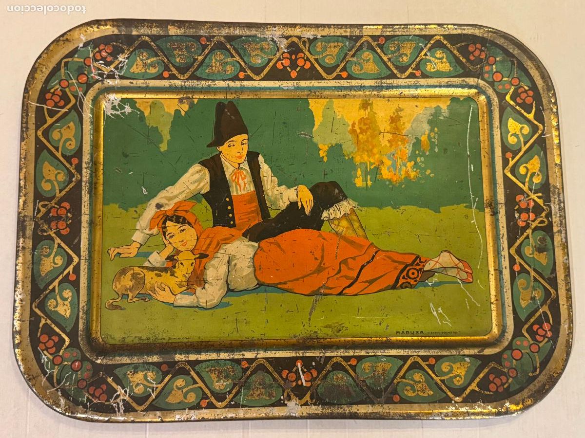 Carteles: MARUXA ACTRO PRIMERO - TINTORE Y OLLER , BARCELONA - CHAPA ANTIGUA ORIGINAL - GUAL CASARRAMONA