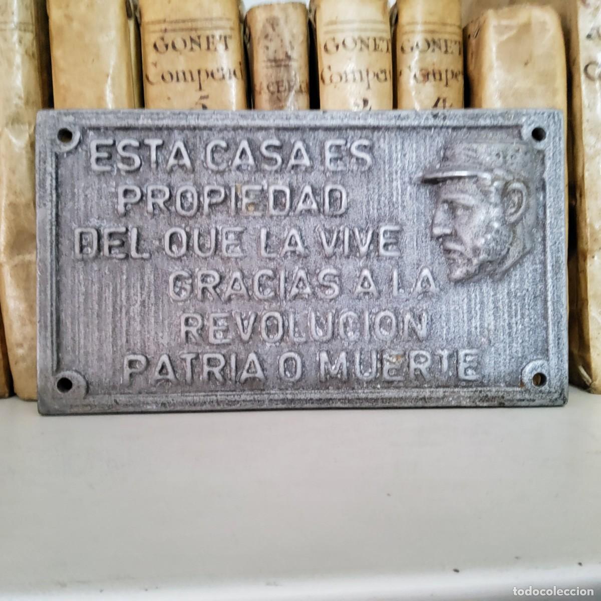 Carteles: CHAPA EPOCA DE LA REVOLUCI&Oacute;N EN CUBA CON LA EFIGIE DE FIDEL CASTRO, A&Ntilde;OS 60