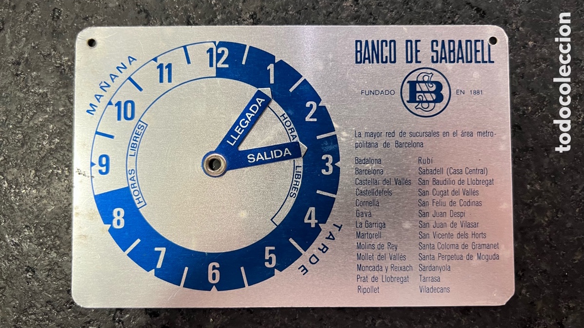 Carteles: BANCO SABADELL - CARTEL DE HORARIO DE ESTABLECIMIENTO