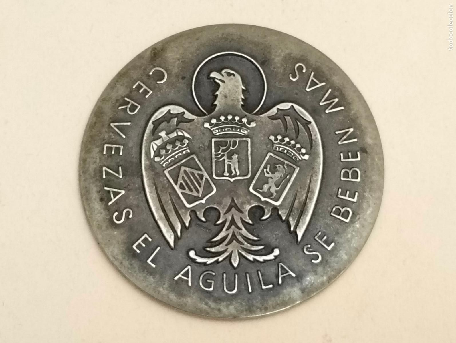Carteles: CERVEZAS EL AGUILA ESPEJO PUBLICITARIO 6 CM