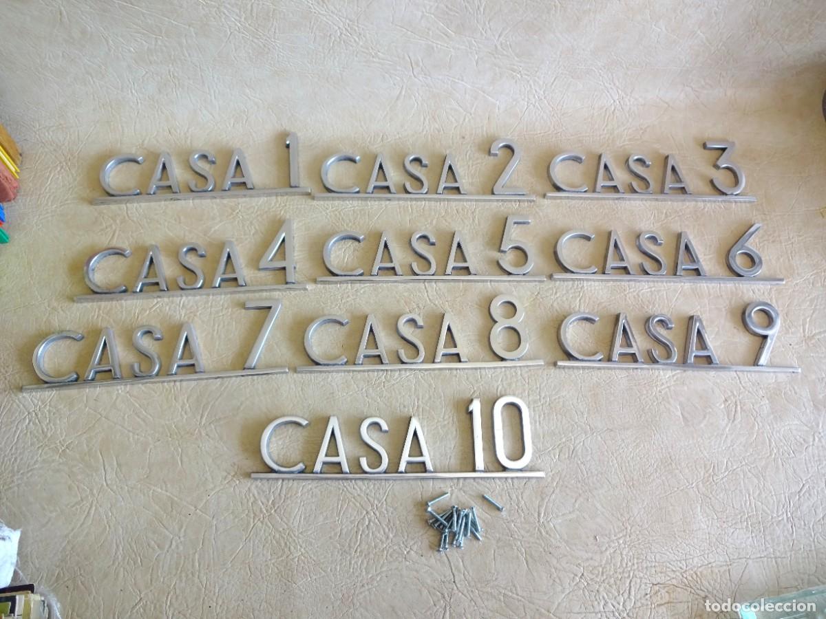 Carteles: lote 10 carteles numeracion de casas del 1 al 10 a&ntilde;os 90