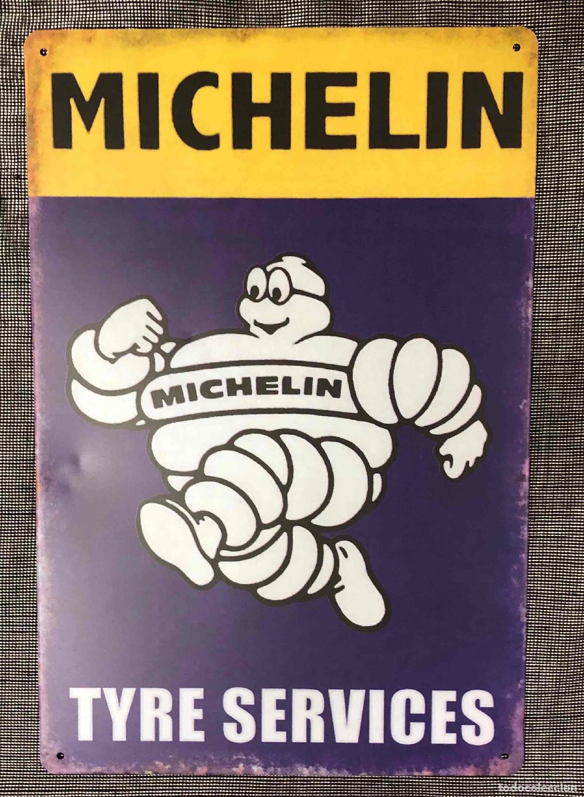 Carteles: CHAPA PUBLICITARIA MICHELIN TYRE SERVICES. REPRODUCCION