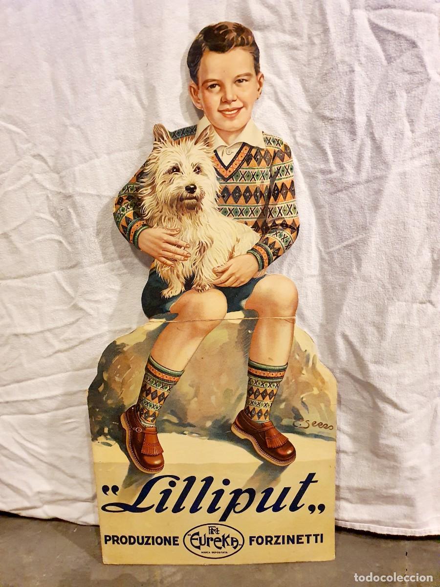 Carteles: Cartel troquelado de mostrador. Zapatos Lilliput. 1920. Grande.